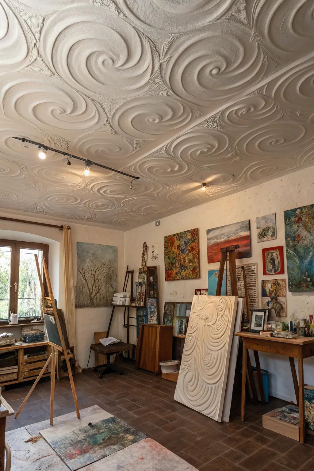 Inject fluidity and artistic elegance through a swirling overhead treatment.