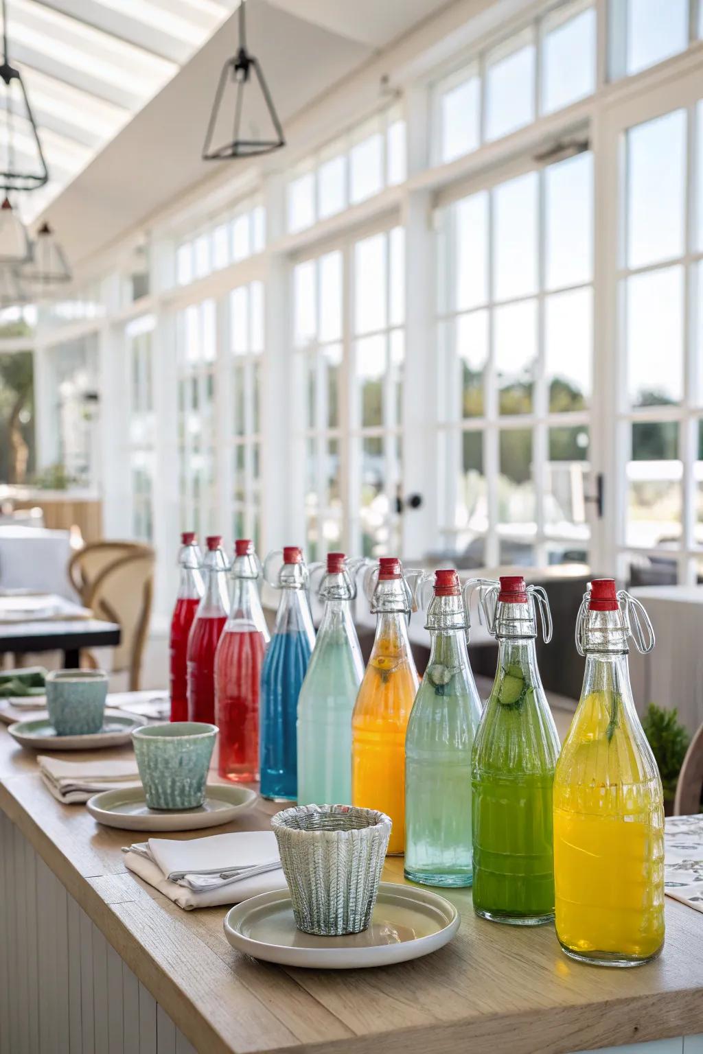 Fancy crystalware proposes a straightforward yet fashionable centerpiece preference.