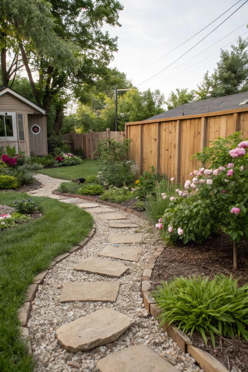 Natural walkways direct guests and enhance charm.