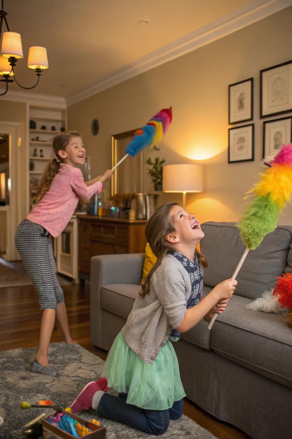 Make dusting enjoyable by turning it into a detective challenge.