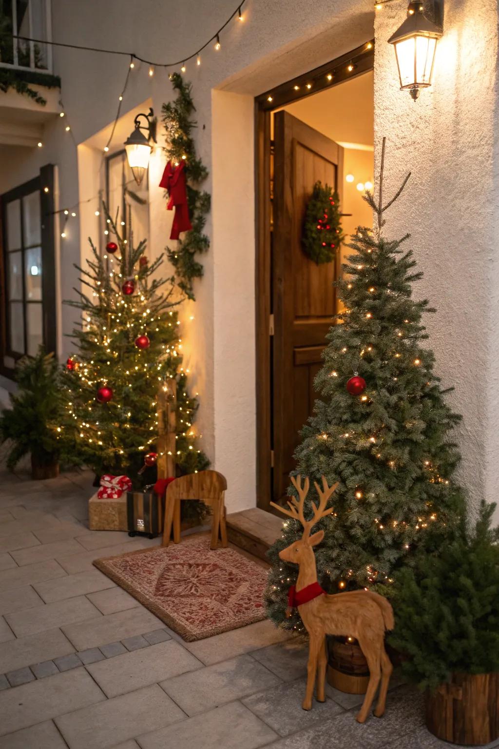 Seasonal props add a playful and magical touch to the decor.