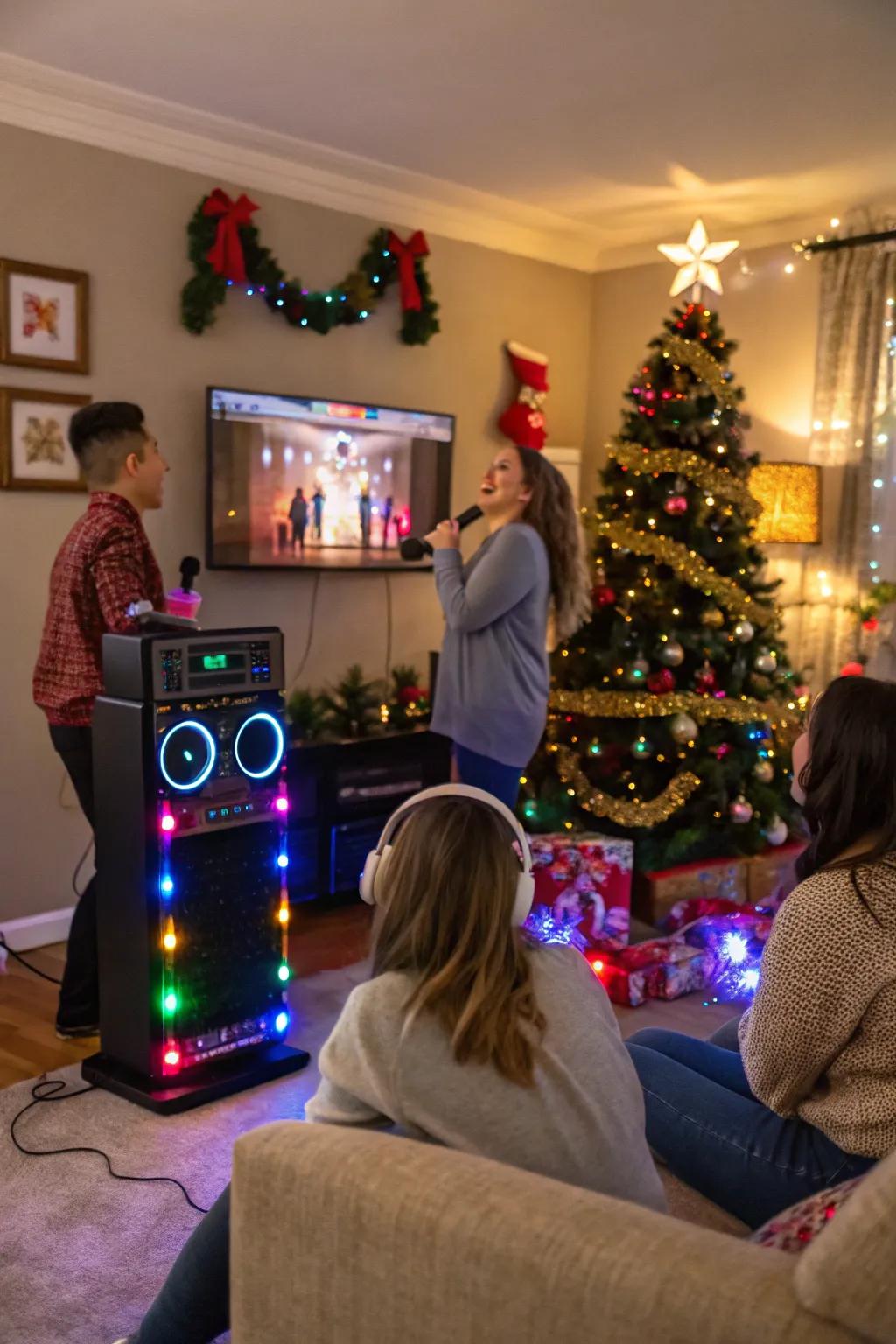 Sing with fervor at a Yuletide Karaoke Night.