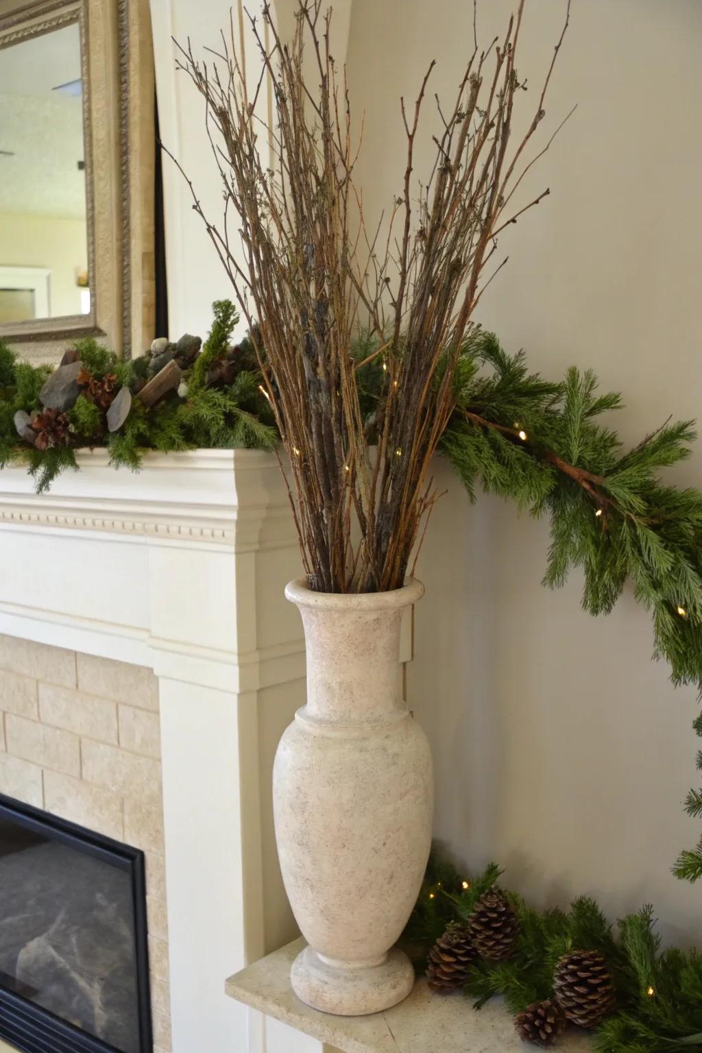 Inherent simplicity: branch clusters impart rustic charm to your ornamentation.