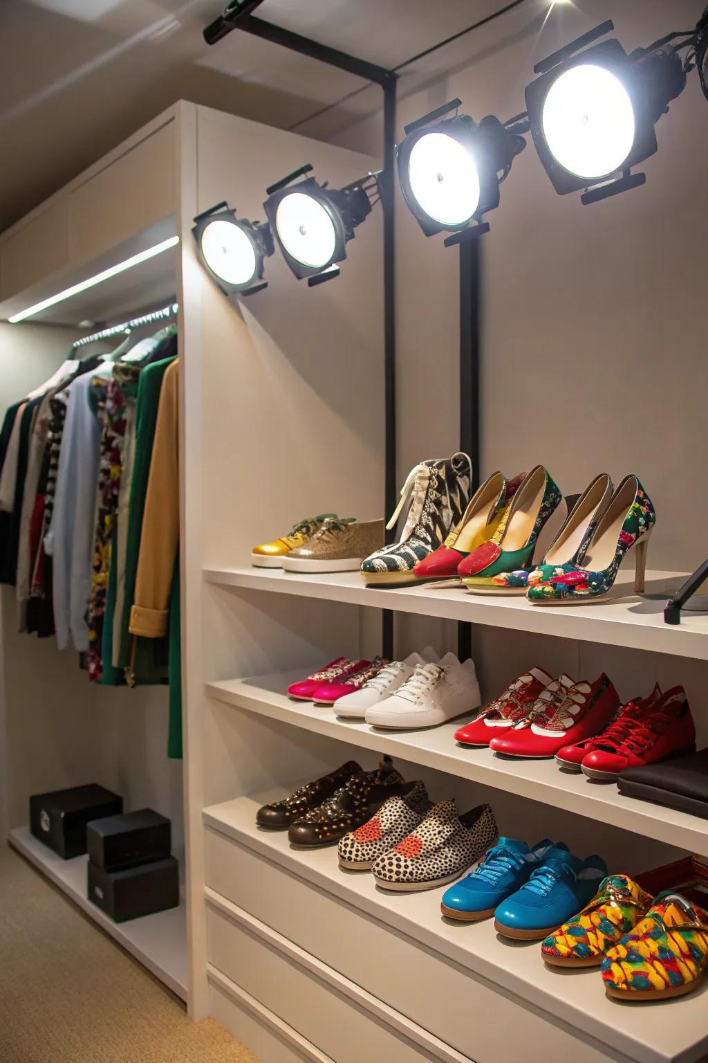 Spotlights are ideal for highlighting your prized possessions stylishly.