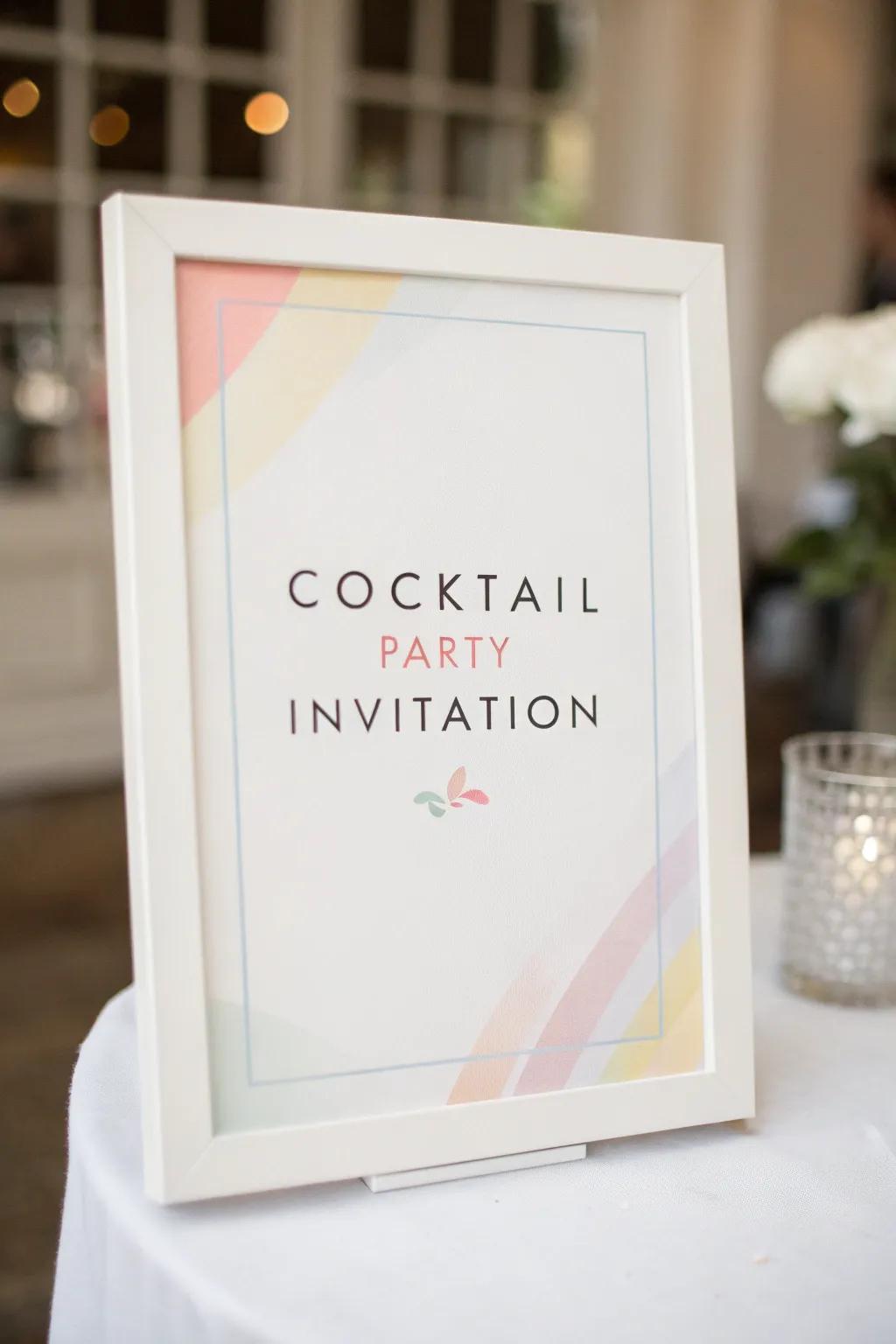 Embrace minimalism via elegant, understated invites.
