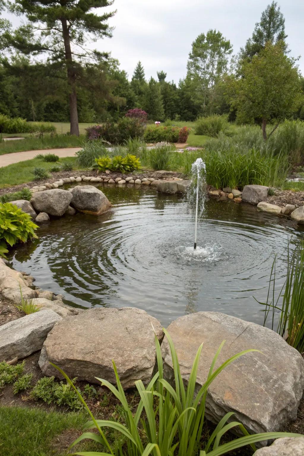 Liquid elements infuse tranquility and a calming atmosphere into your garden.