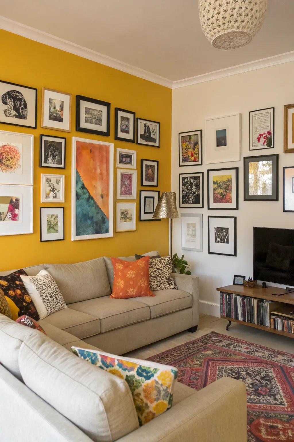 With a unique gallery display in your corner, make a sophisticated statement.