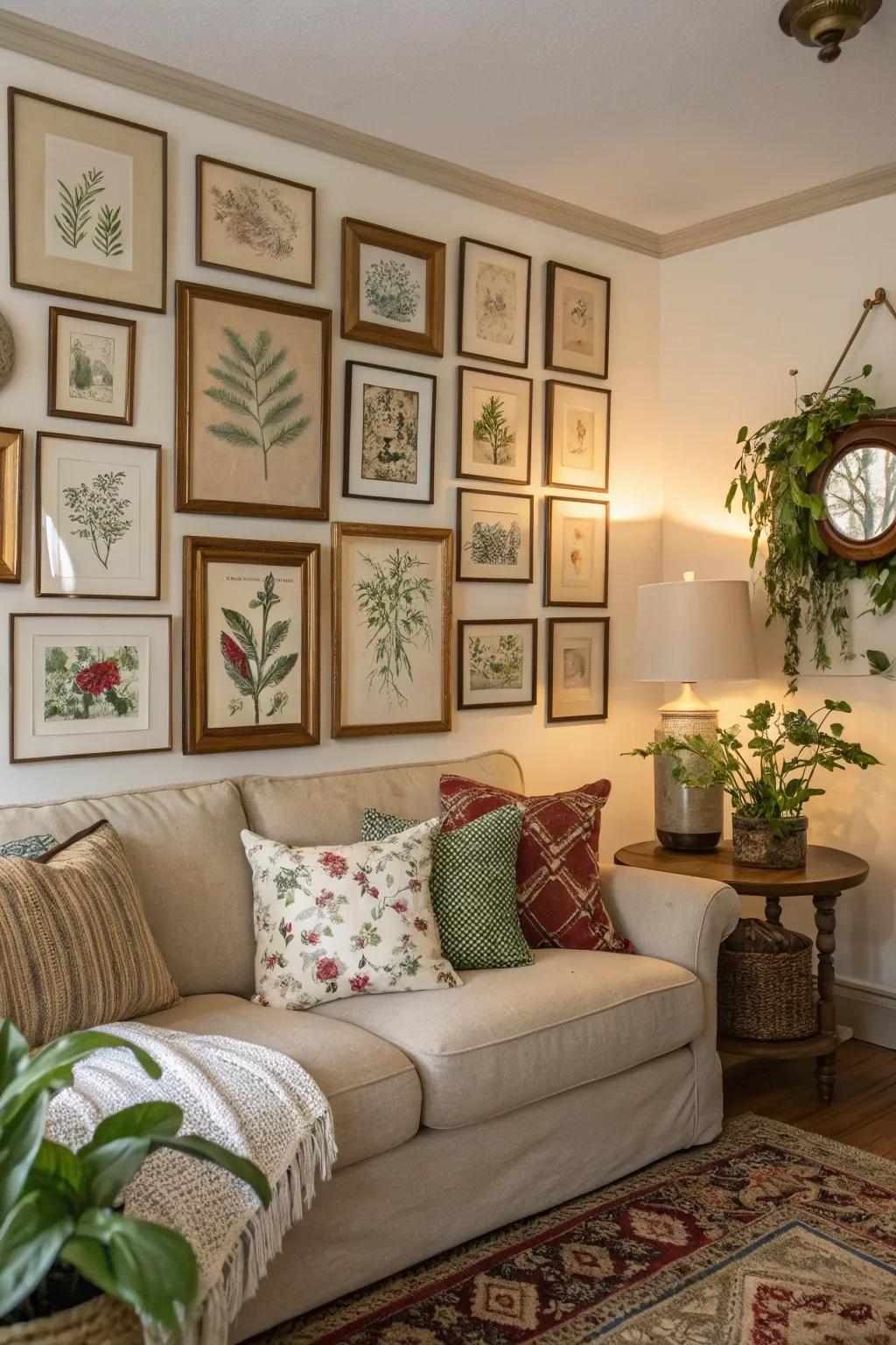 A panorama wall that captures the core of nature and sentimentality.
