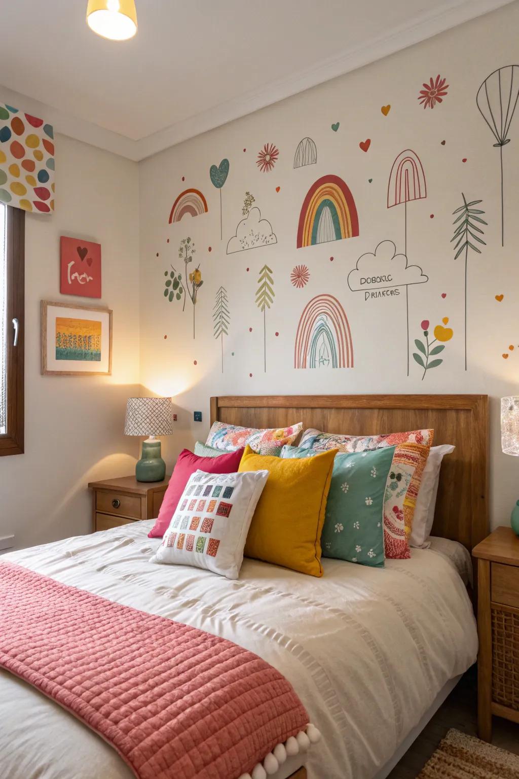 Amusing embellishments contribute character and joy to a shared area.