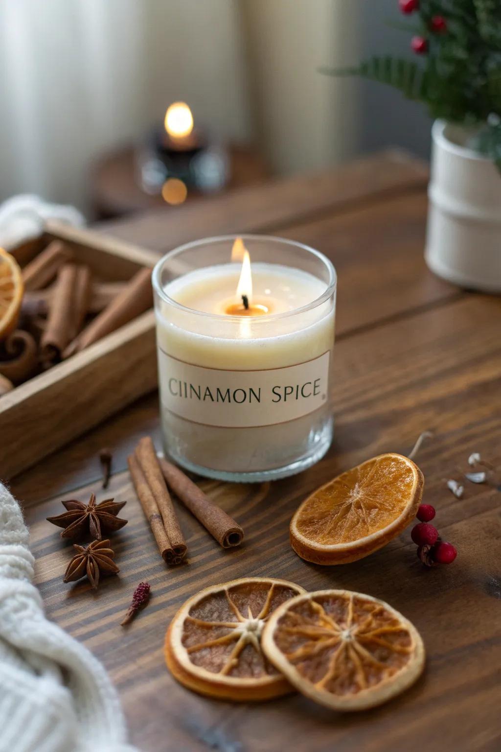 Cinnamon Essence Candle for Festive Celebrations