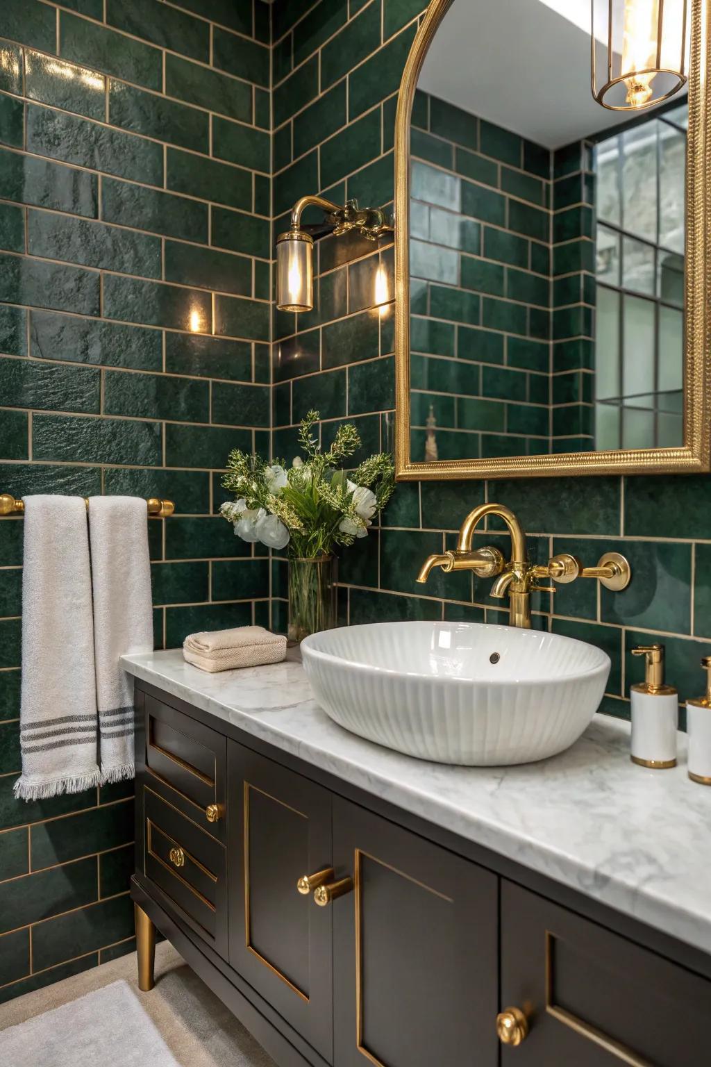 Diverse materials introduce opulence and contrast.