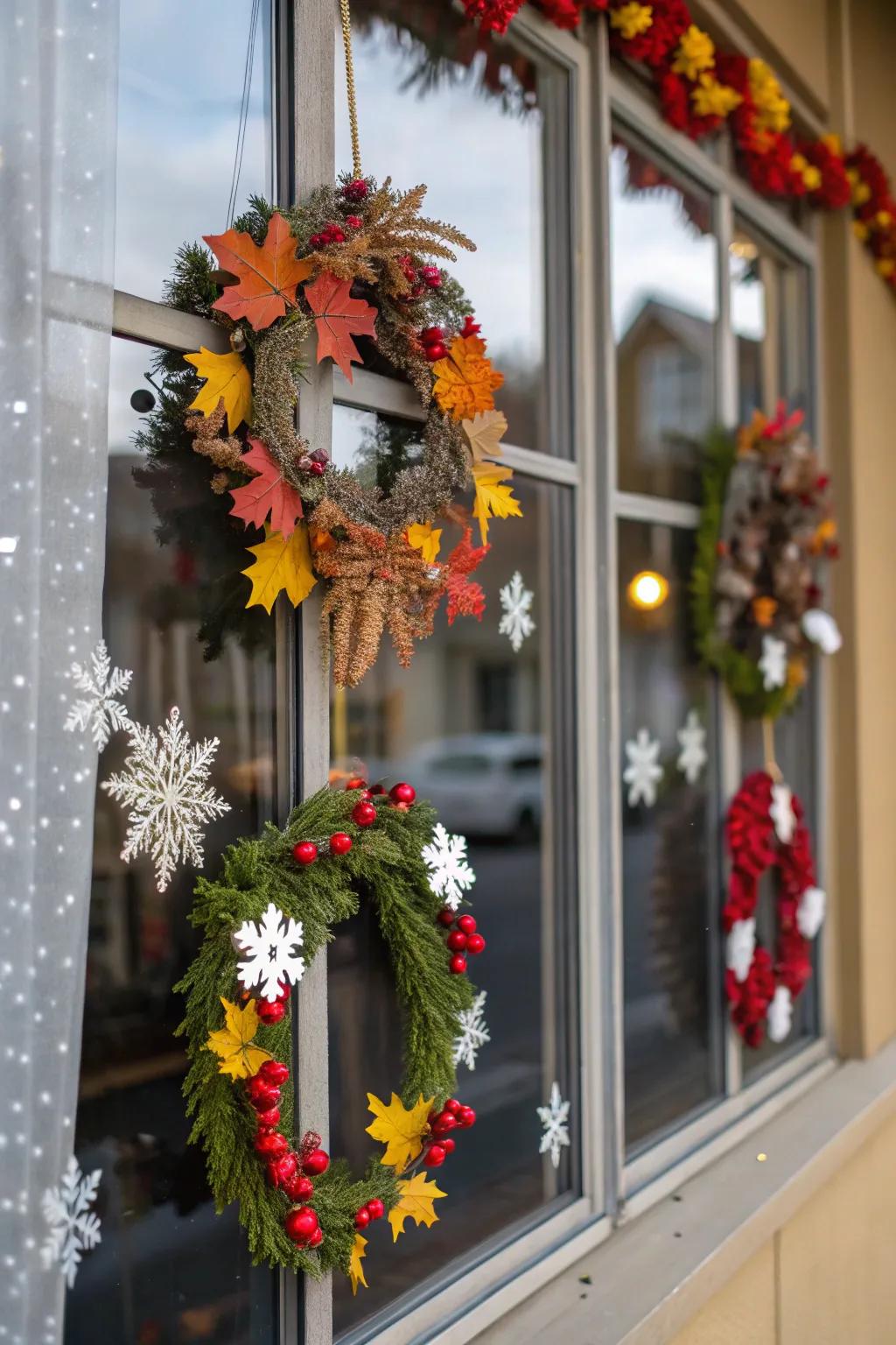 Seasonal decorations bring timely charm and festivity to your windows.