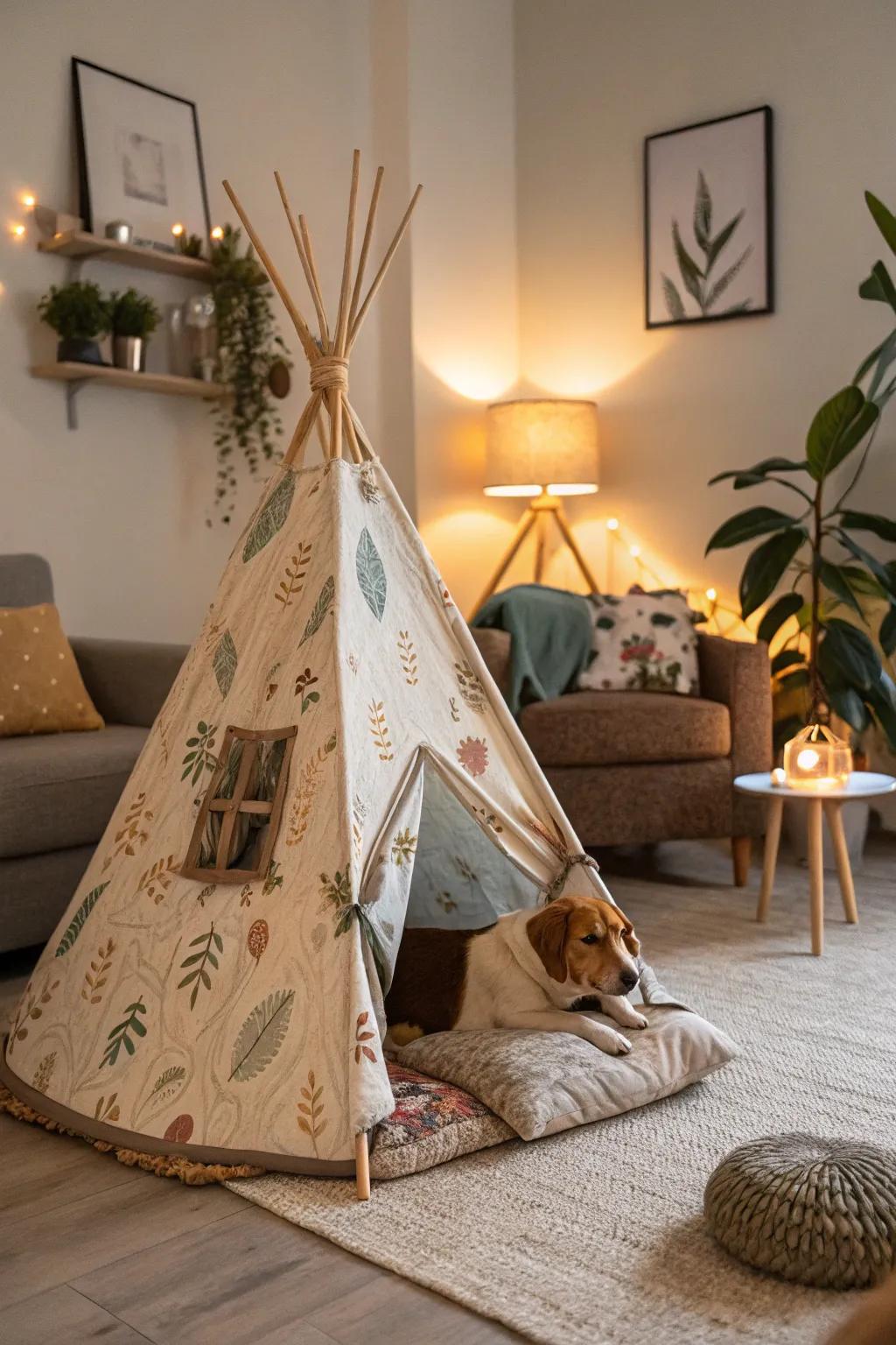 An enchanting hideout for your canine companion.