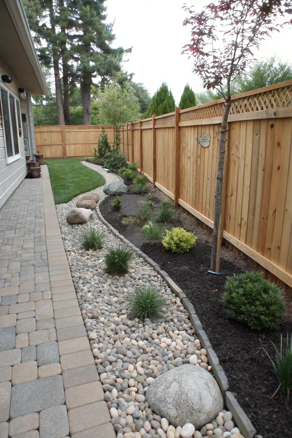 Decorative elements bring beauty and serenity to the space.