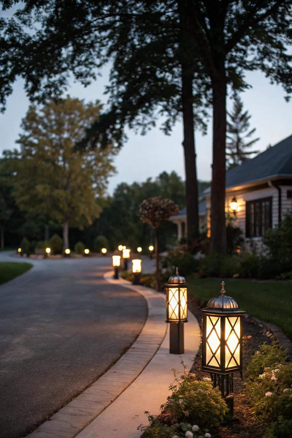 Decorative illumination cultivates a secure and enchanting nighttime atmosphere.