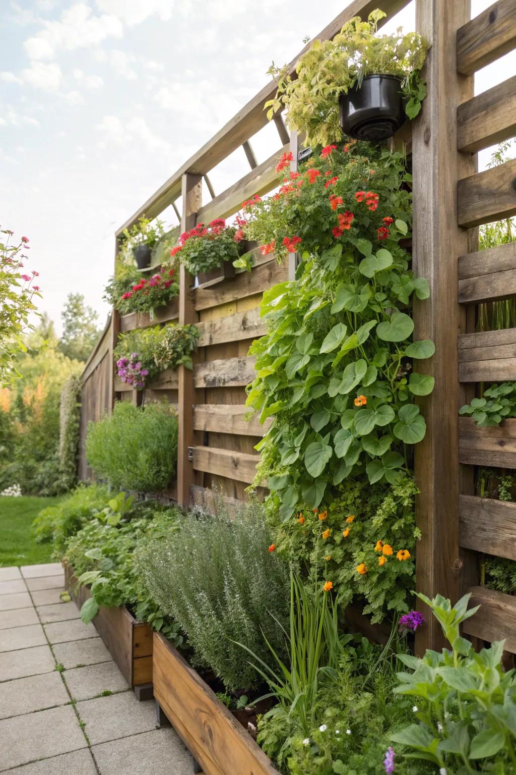 Vertical gardening brings beauty to new dimensions.