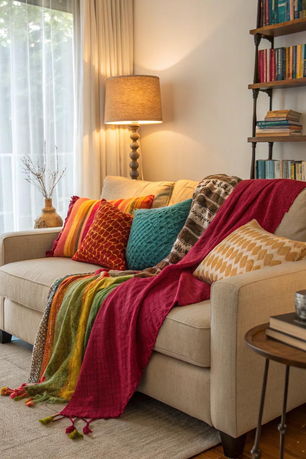 Delicate fabrics heighten comfort and aesthetics.