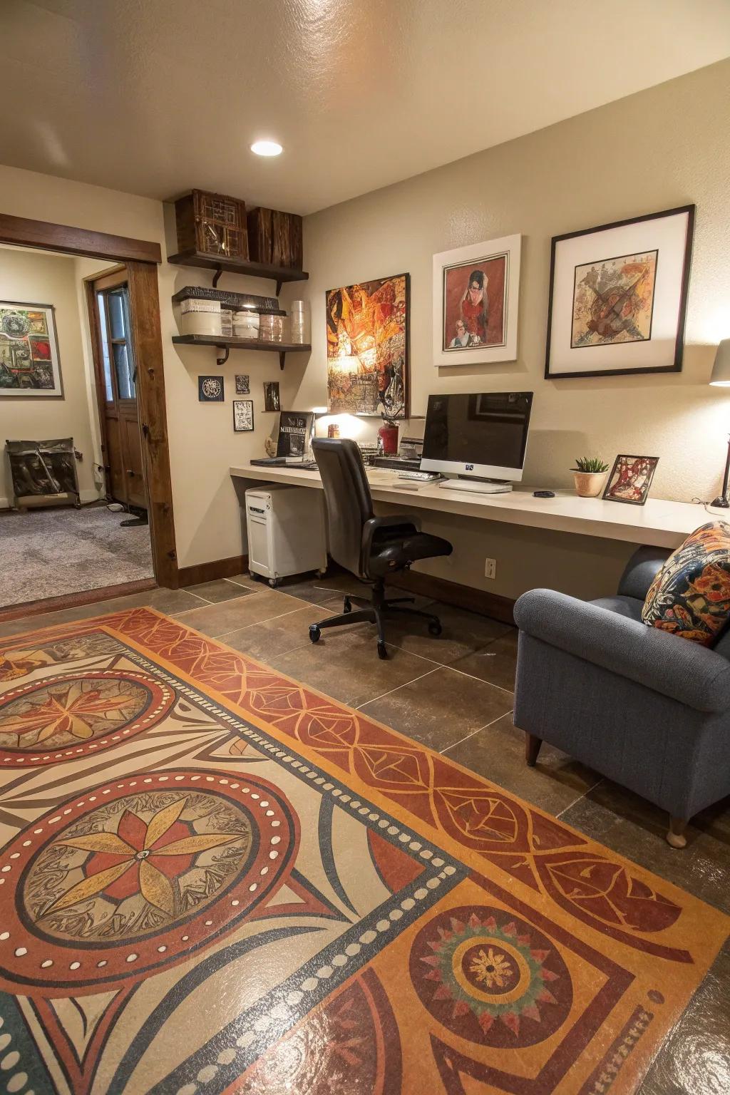 Individualize your domain with custom-designed epoxy floors that epitomize your aesthetic preferences.