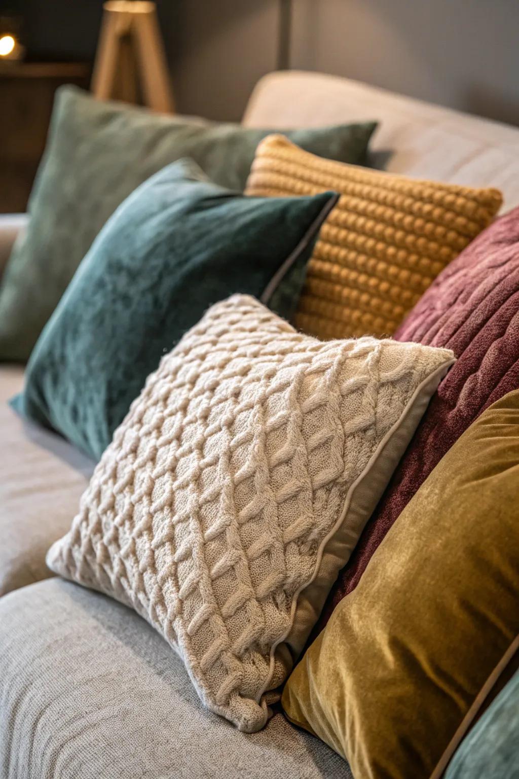 Woven textiles apply a lavish element to seasonal decor.