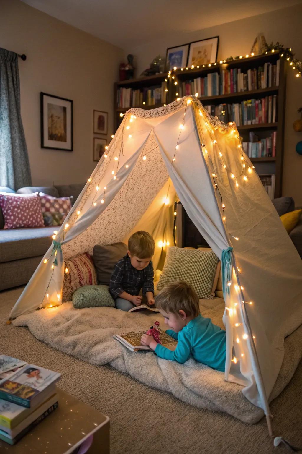 Indoor camping transports the great open-air setting into your dwelling area.