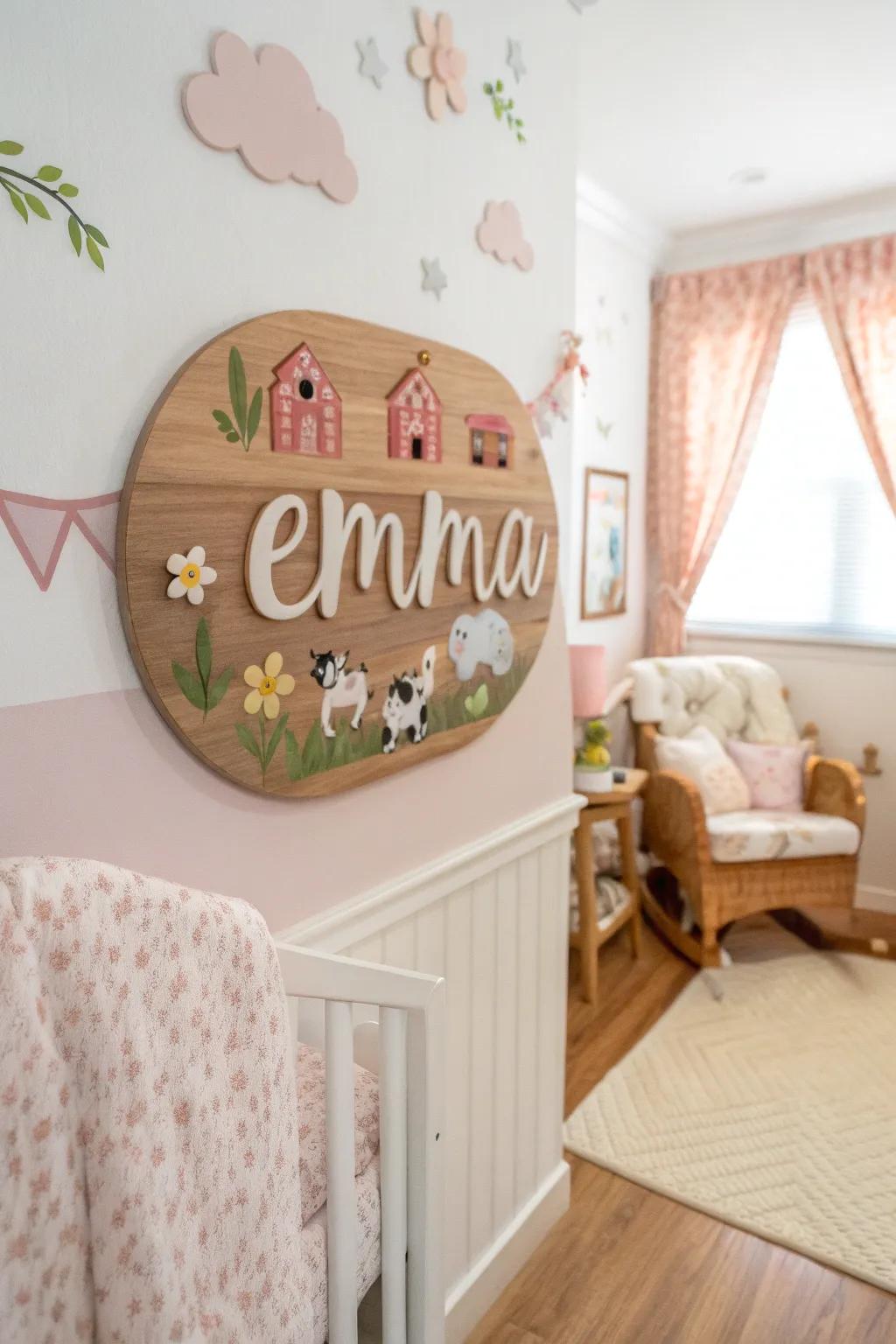Personalized décor brings individuality to your baby's room.