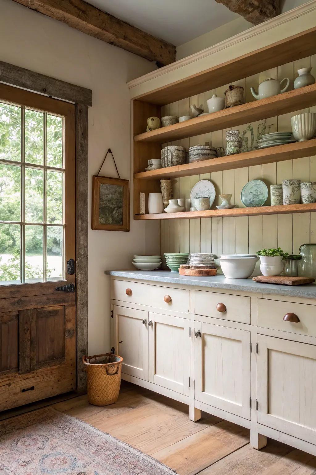 Uncovered holding highlights your kitchenware while elevating the farmhouse aesthetic.