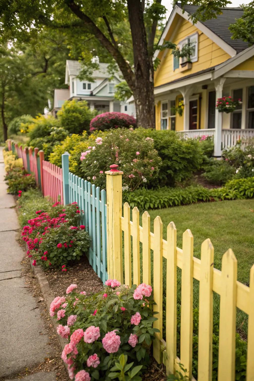 Assert your style with a vividly colored fence.