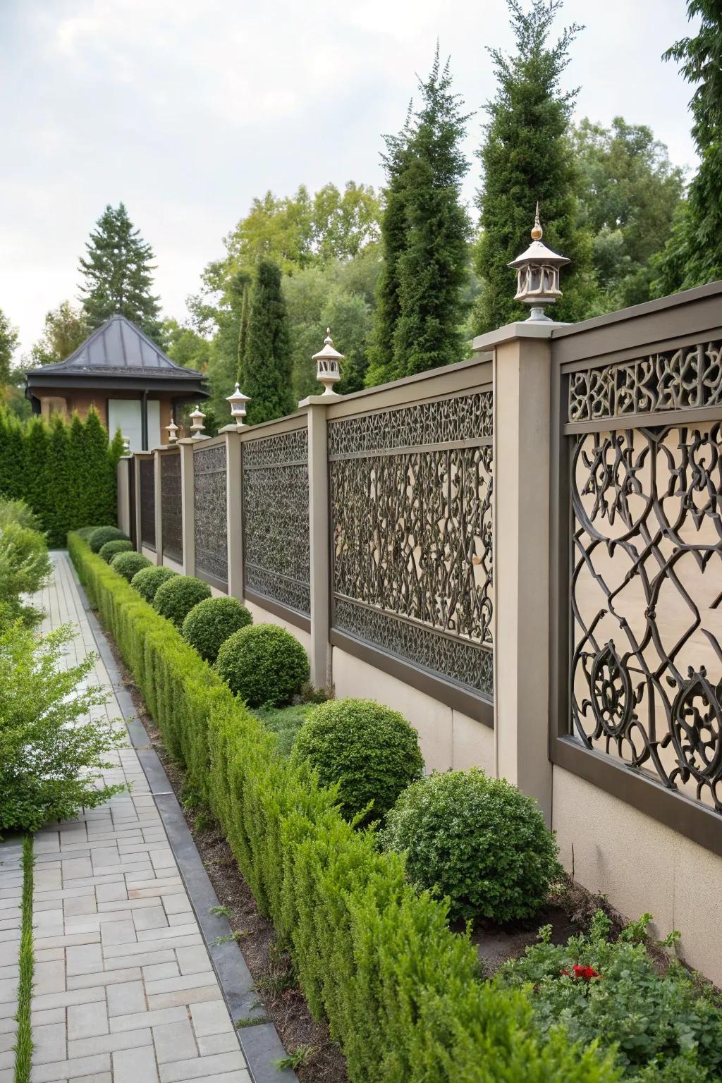 Elaborate patterns transform your fence into an artistic centerpiece.