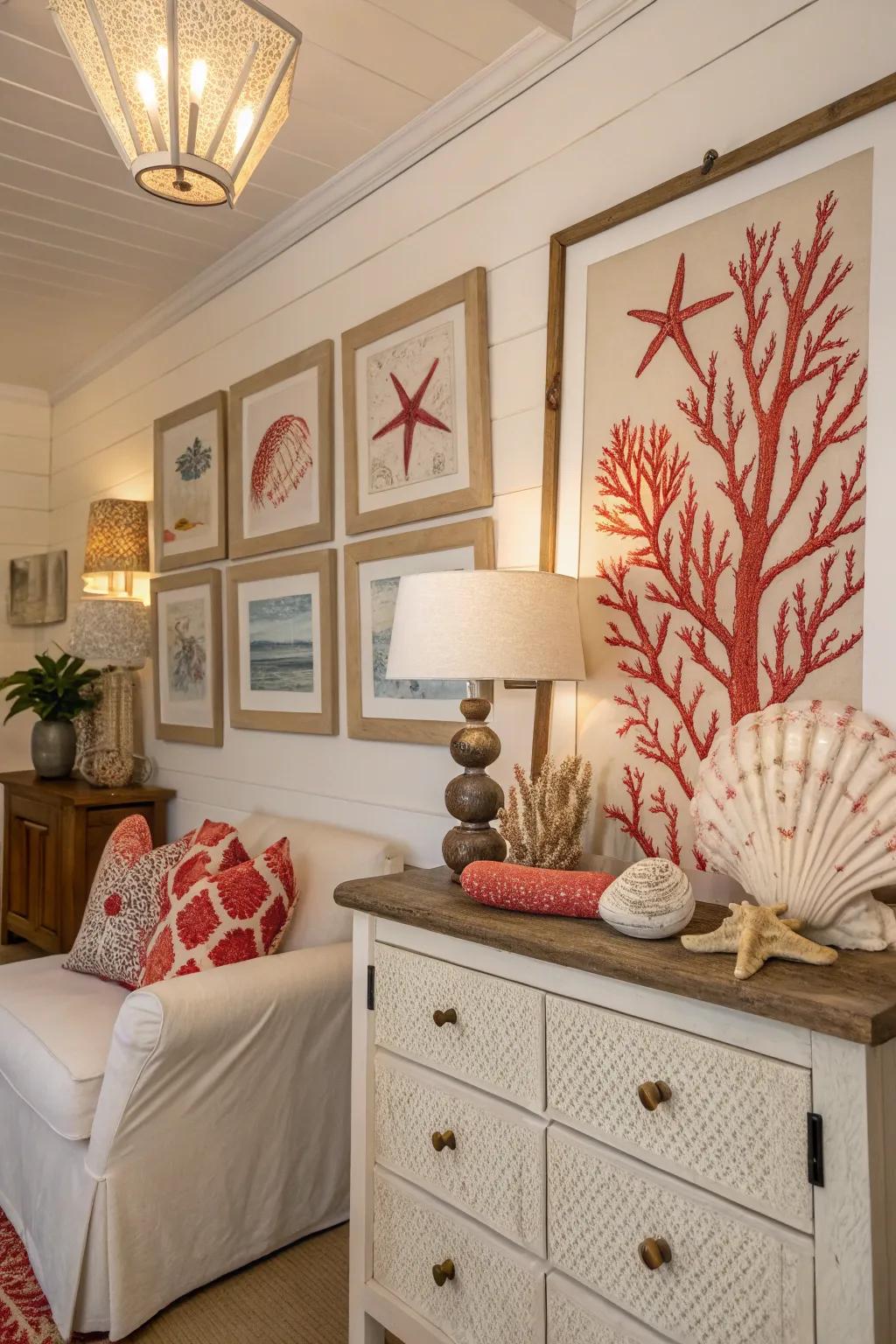 Highlight ornaments give your home a customized seaside feel.