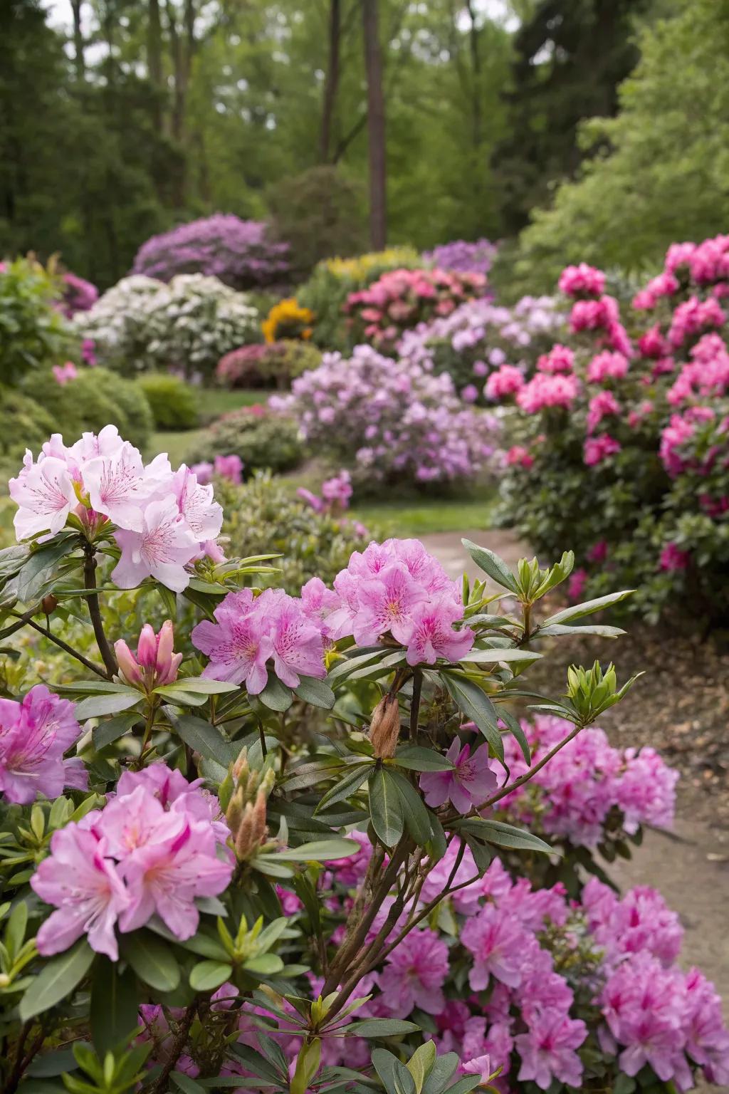 Relish a garden in continuous bloom across the seasons with a medley of azaleas.