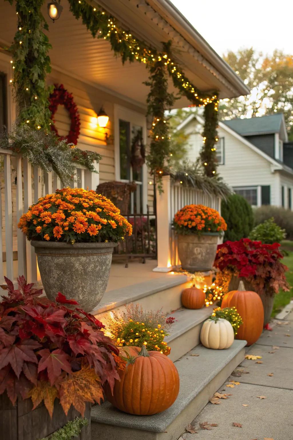 Observe the durations employing festive floral receptacle ornamentations.