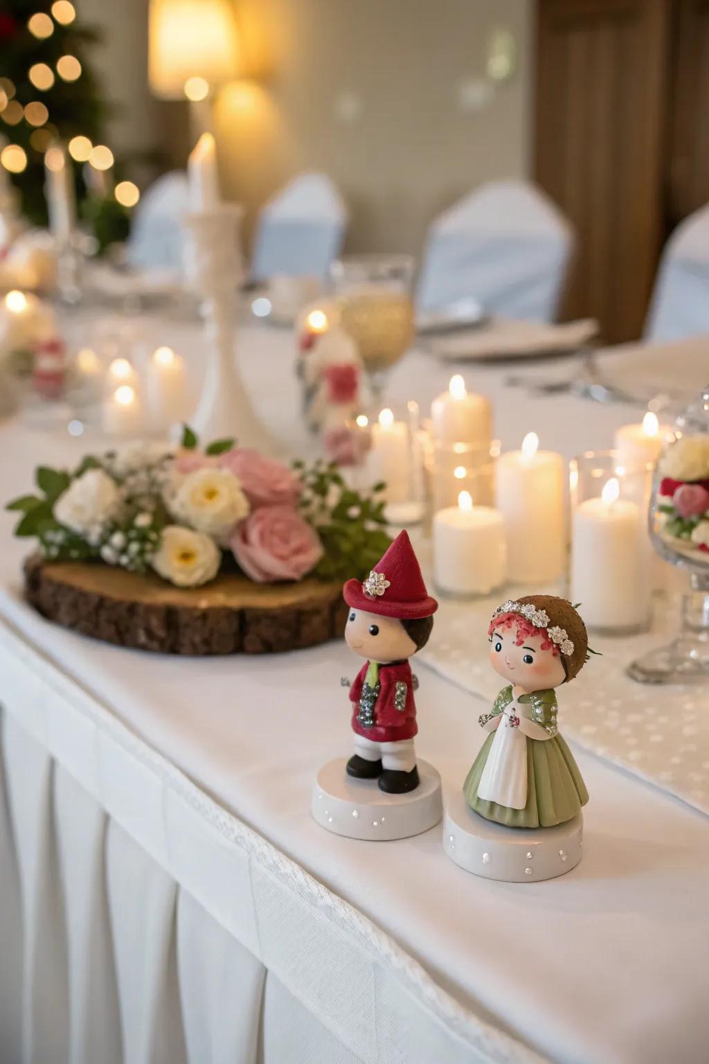 Thematic motifs instill a tailored essence within your centerpiece.