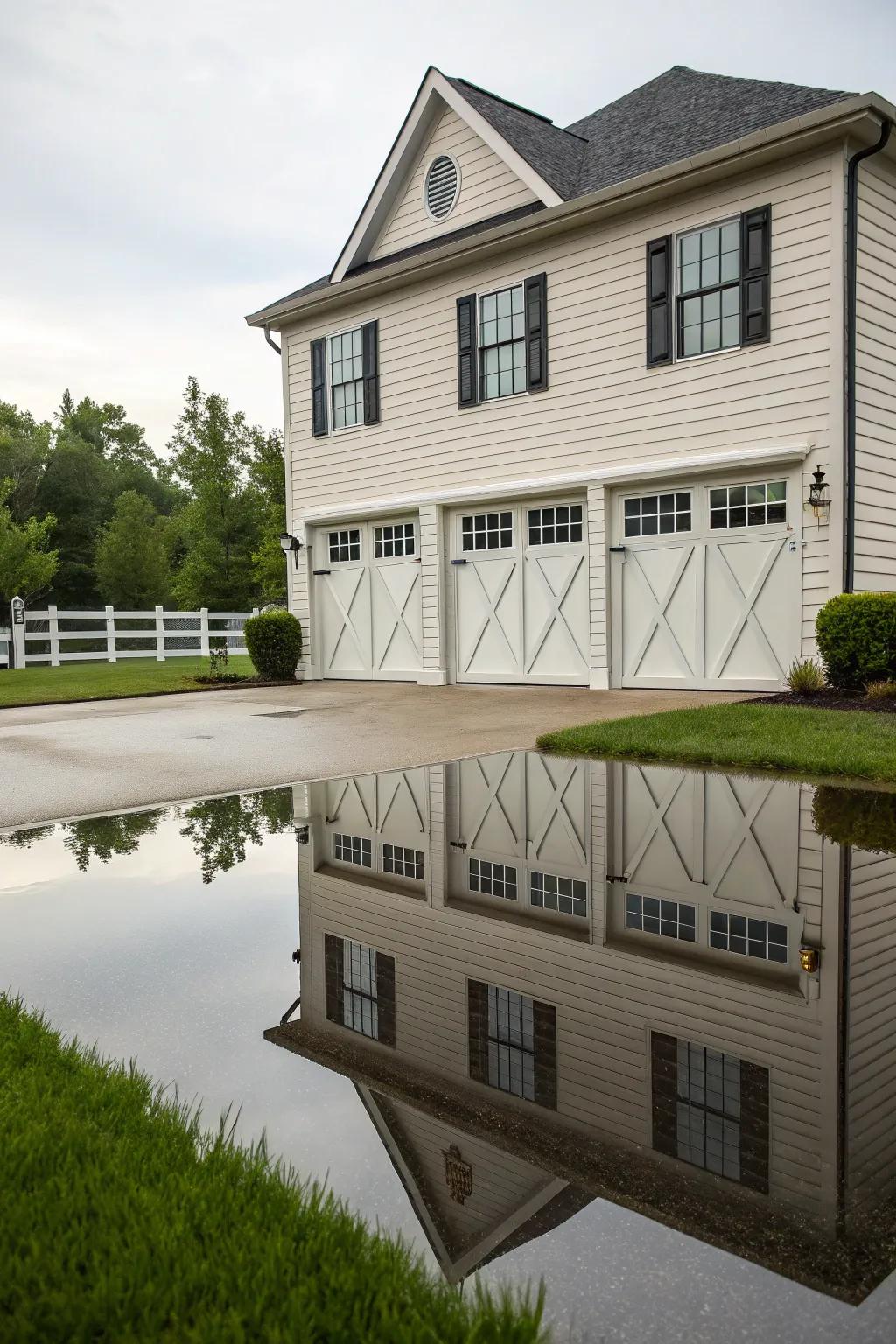 Proportional trim complementing the overall home design.