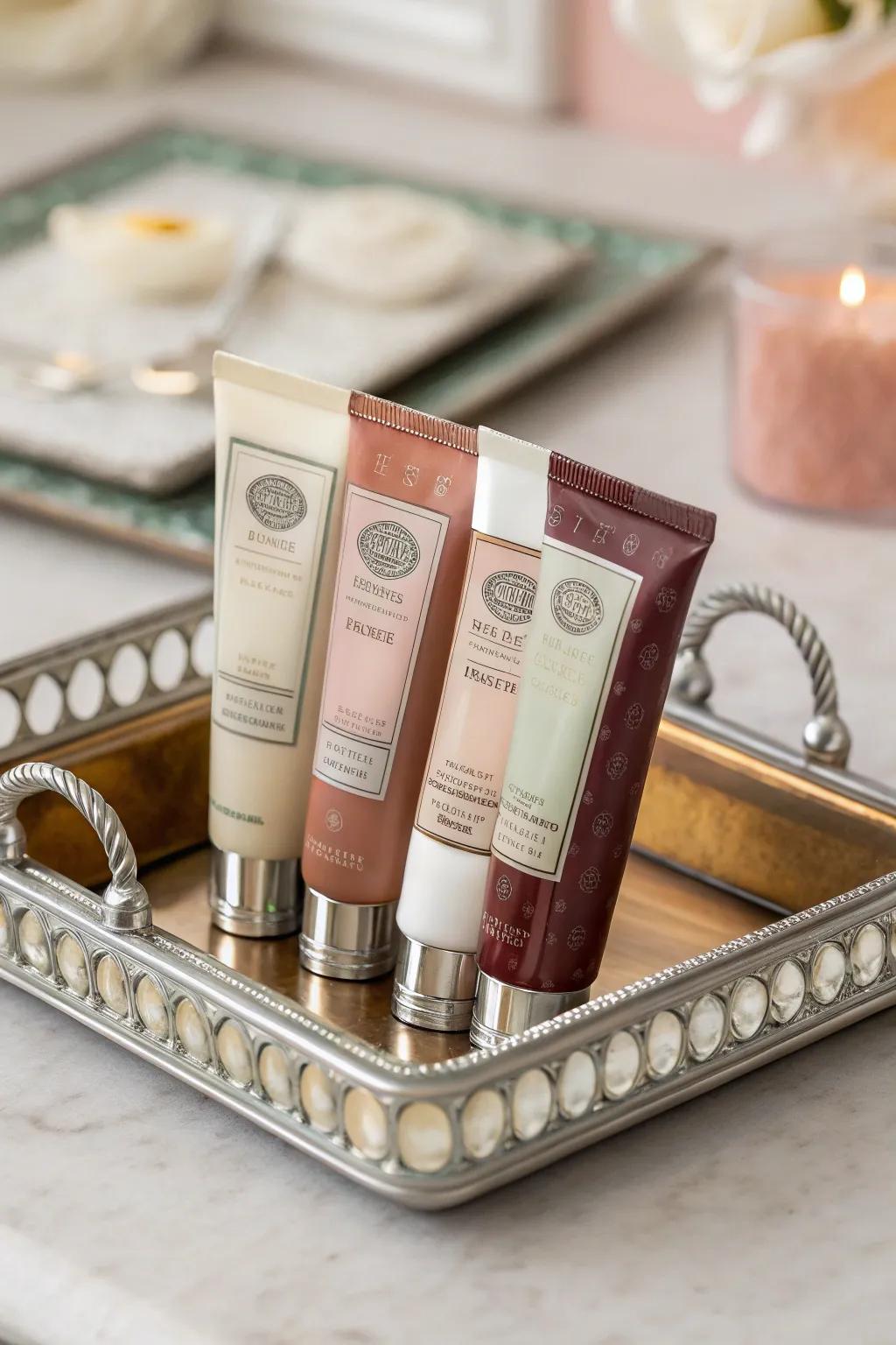 A compilation of nurturing hand creams for everyday attention.