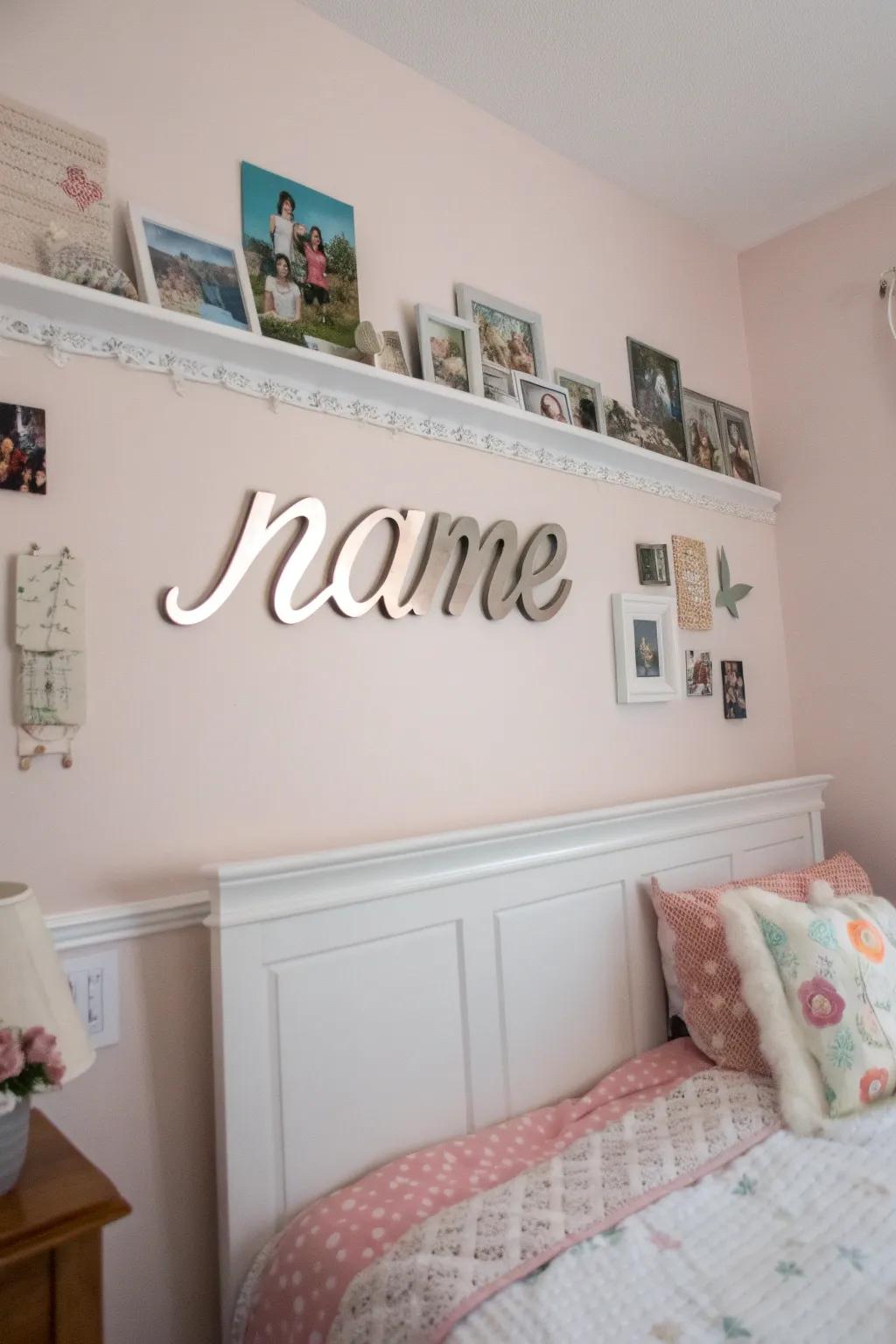 Bespoke name plaques inject a personal element into the area.