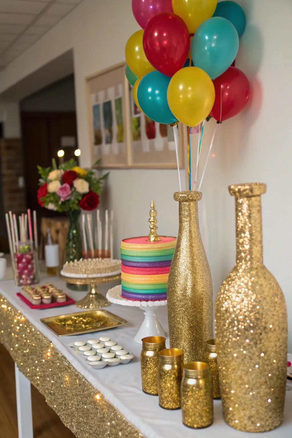 Sparkling decorative elements for an elegant accent.
