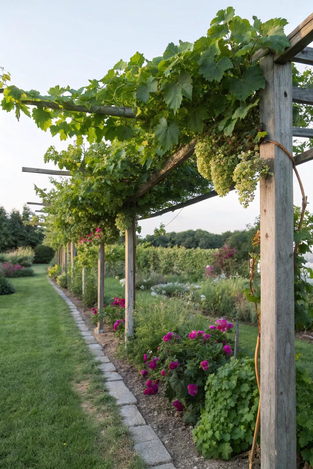 Unattached support post trellises are adaptable and straightforward to assemble.