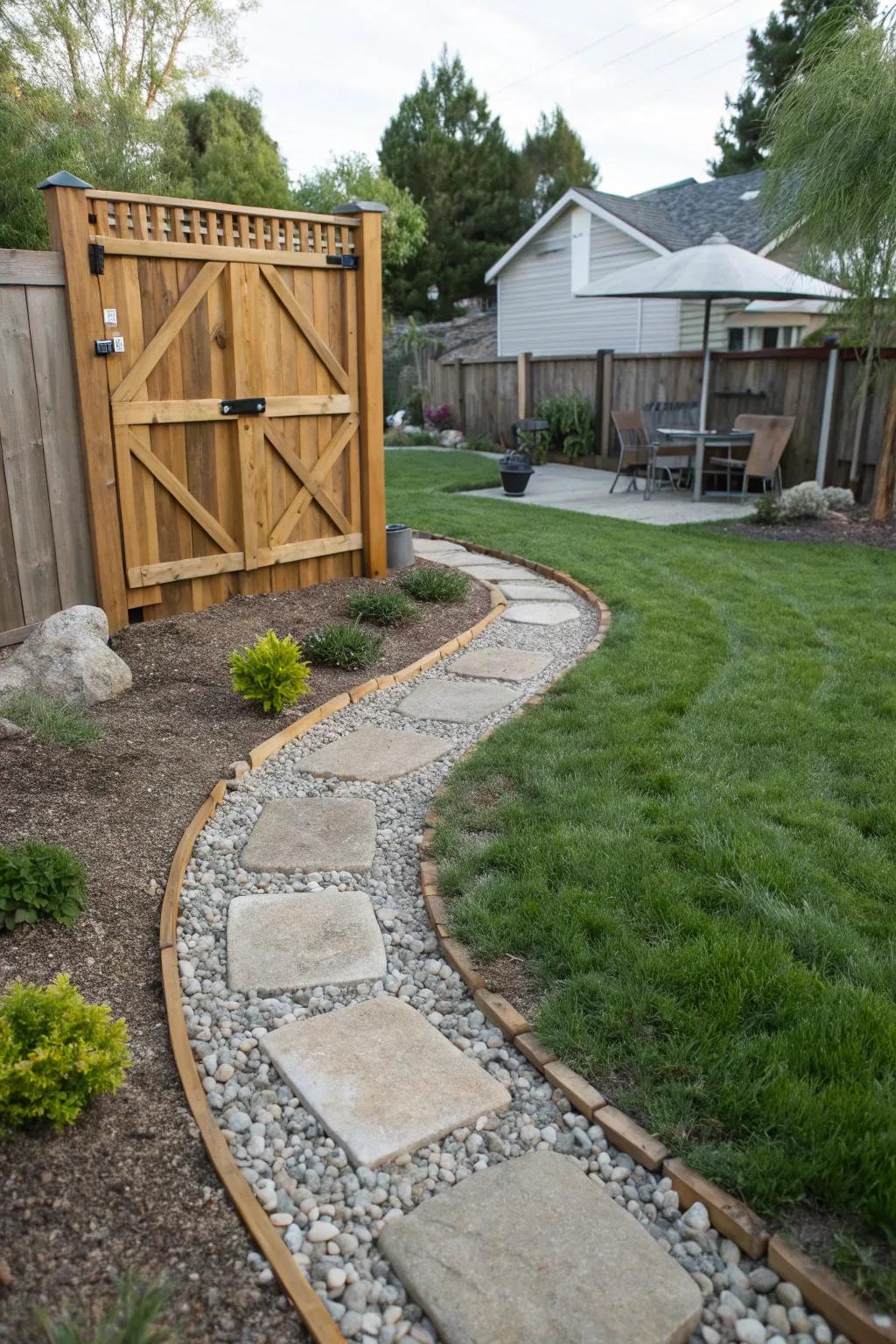 A budget-conscious DIY gravel walkway endeavor