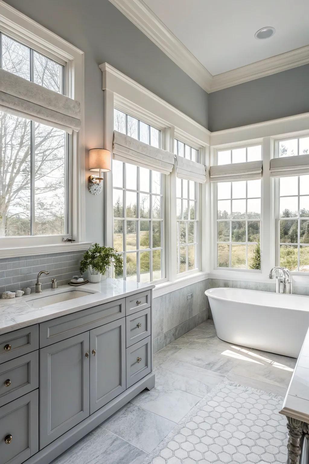 Sunlight underscores the splendor of ash and ivory spectrums.