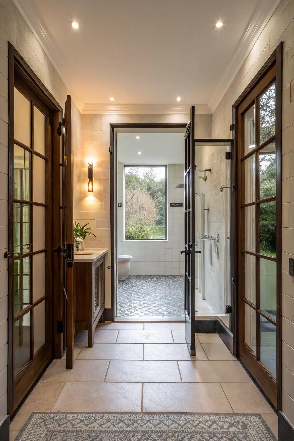 Expansive entryways allow easy access for all users.