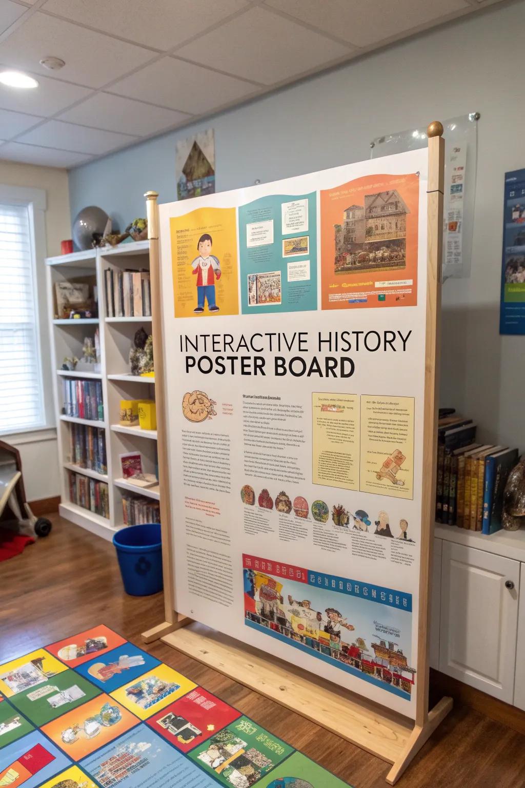 An interactive history board that engages and educates in a playful setting.