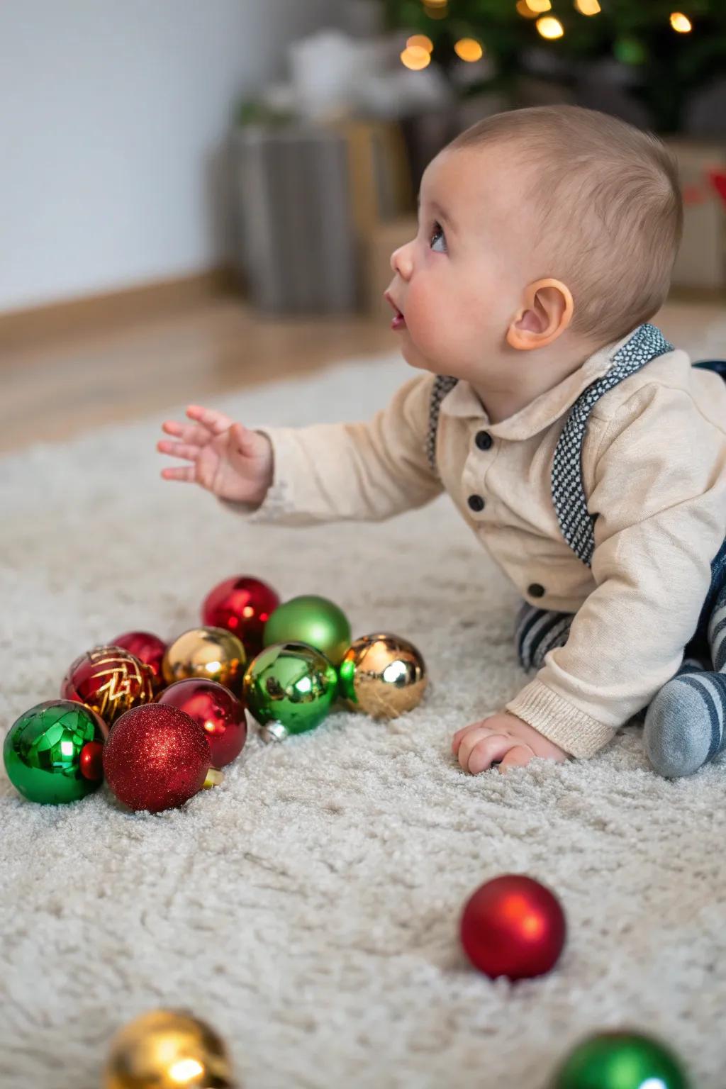 Preserving inquisitiveness via polished decorations in a celebratory setting.