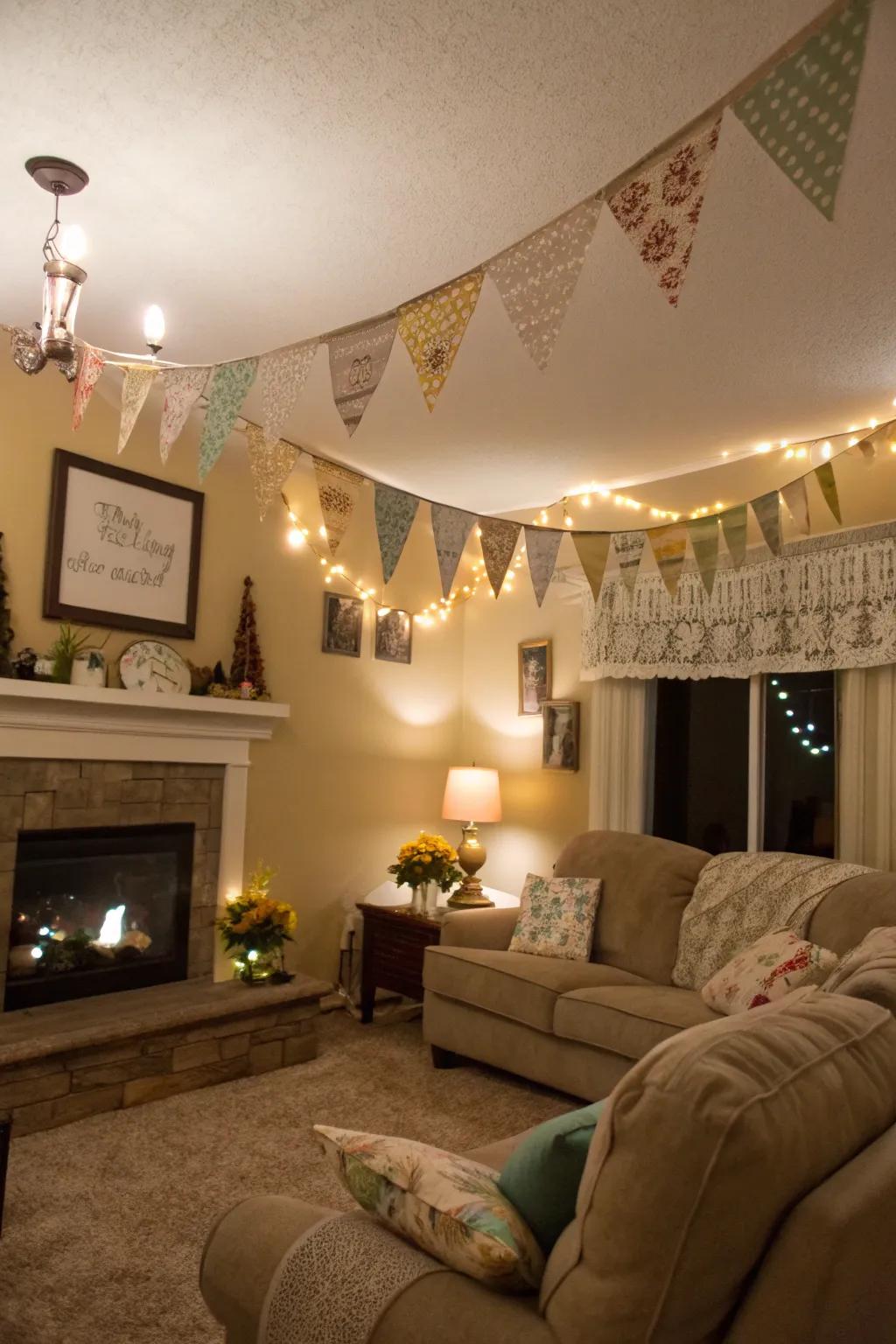 Individualize your ornamentation with artisanal pennants and festoons.