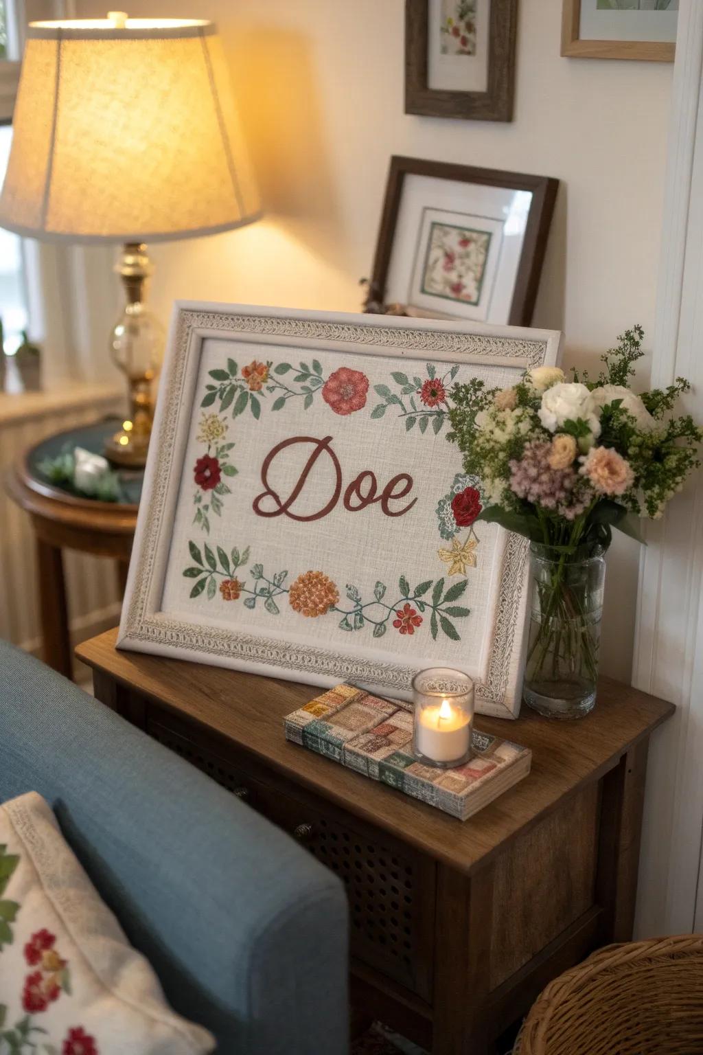 Bespoke cross stitch items fashion meaningful decor