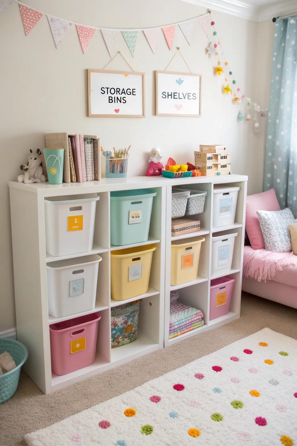 Labels aid in preserving order in a youngster's space.