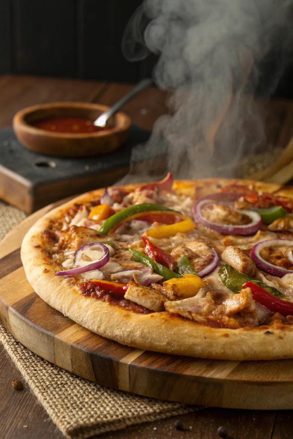 An adaptable and delectable indoor grilling option is BBQ pizza.