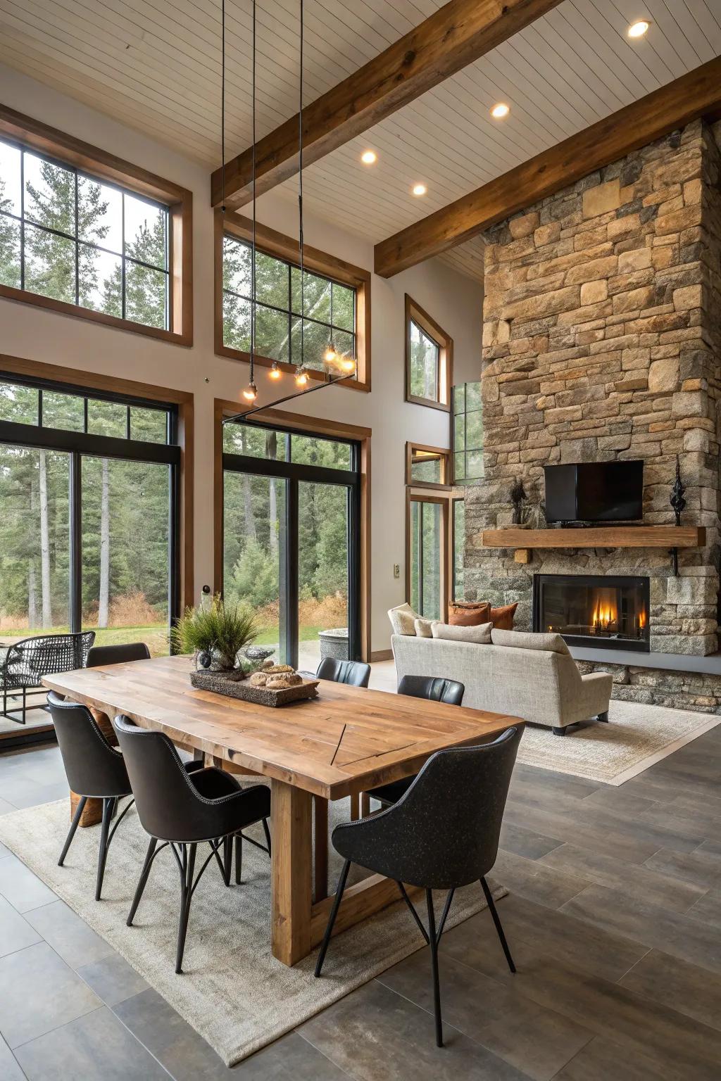 Open layouts provide an expansive and welcoming environment.