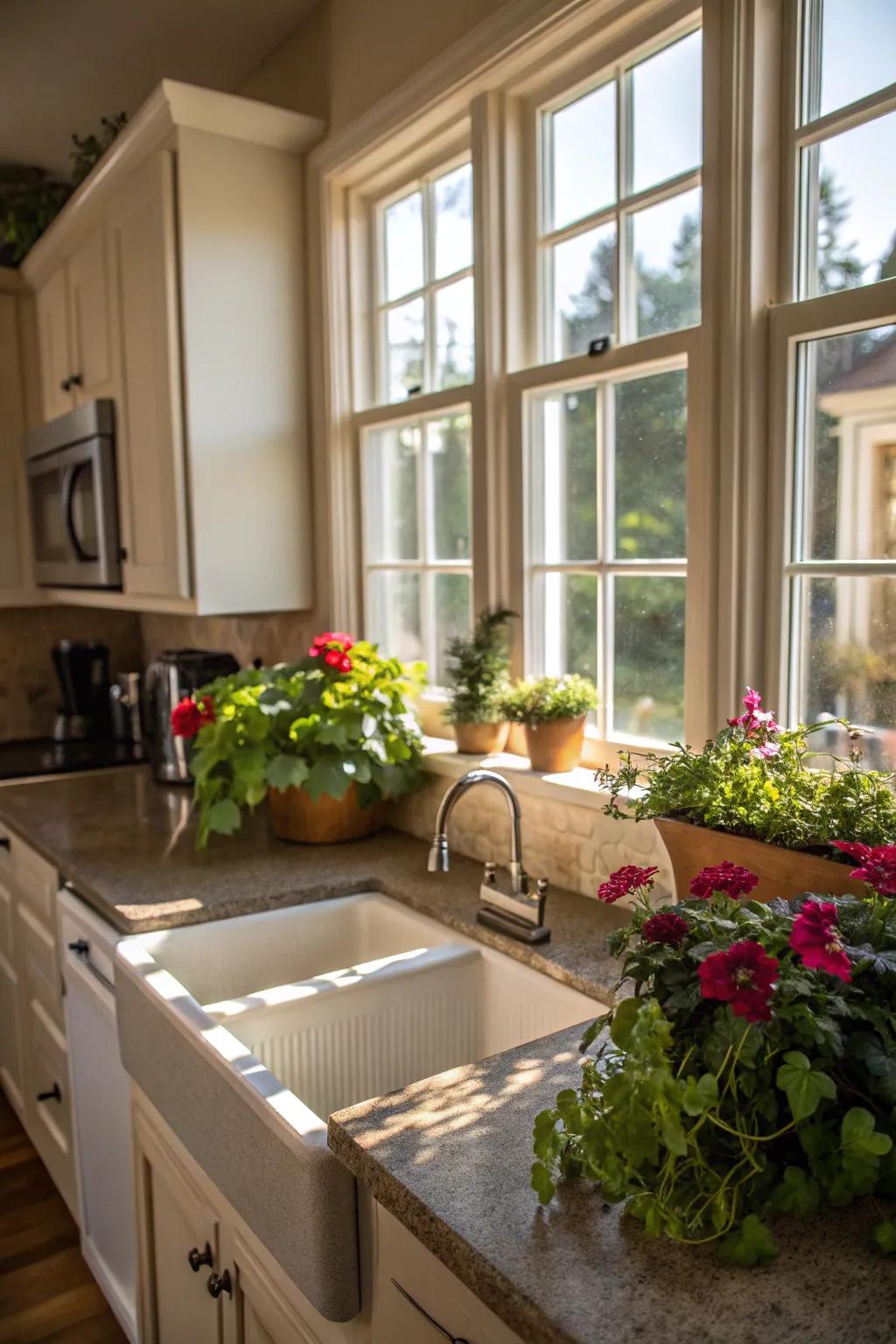 Corner sinks conserve space and introduce a distinctive focal point.