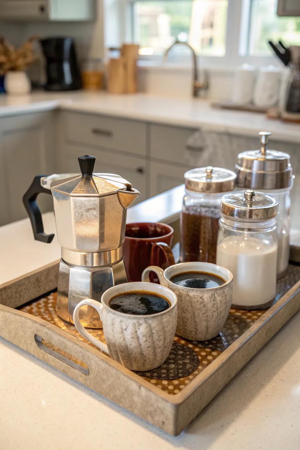 A purposed java alcove renders morning processes more palatable.