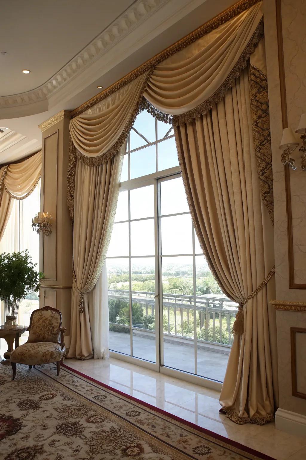 Custom curtains offer a precise fit.
